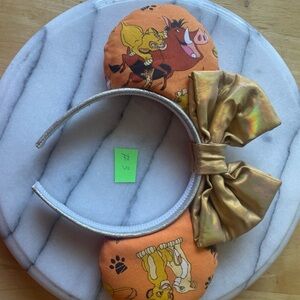 Disney Orange and Gold Hair Accessories with Decorative Bow